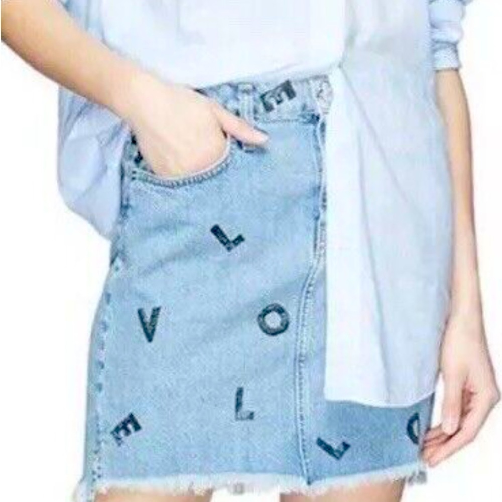 Current/Elliott size 23 denim Love skirt